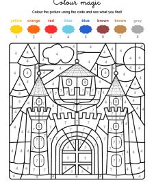 Colour by numbers: un castillo medieval