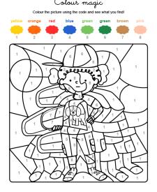 Colour by numbers: un niño y su amigo el perro