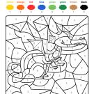 Colour by numbers: un dragón