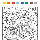 Colour by numbers: la casa de los fantasmas de Halloween