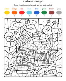 Colour by numbers: la casa de los fantasmas de Halloween