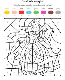 Colour by numbers: una princesa