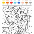 Colour by numbers: una sirena bajo el agua