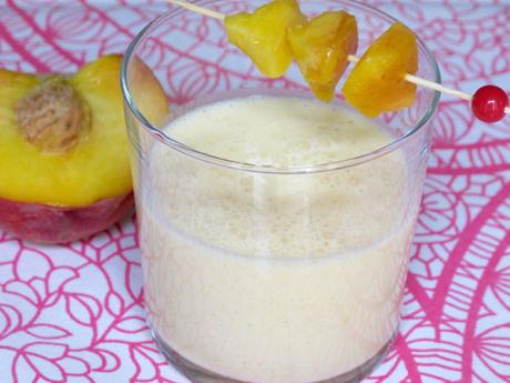 Receta de batido de melocotón