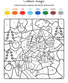 Colour by numbers: casas bajo la nieve