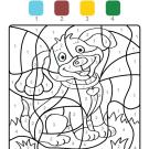 Coloriage magique en français: un perrito