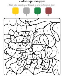 Coloriage magique en français: un gatito