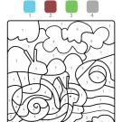 Coloriage magique en français: un caracol