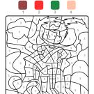 Coloriage magique en français: un jugador de fútbol