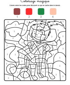 Coloriage magique en français: un jugador de fútbol