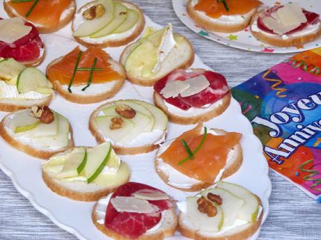 Receta de canapés especial cumpleaños