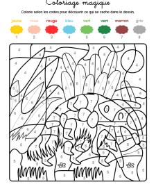 Coloriage magique en français: un oso hormiguero