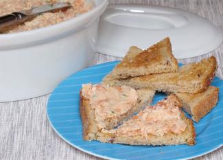 Receta infantil de rilletes de salmón