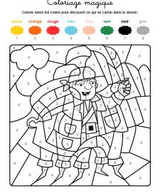 Coloriage magique en français: un pirata