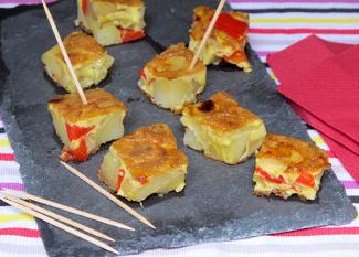 Receta infantil de tapas de tortilla