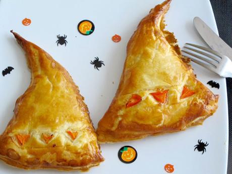 Receta de calzone sombrero de bruja para Halloween