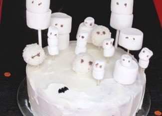 Receta infantil de tarta encantada de Halloween