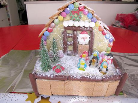 Receta de tarta de la casa de Papá Noel para Navidad