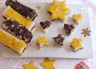 Receta infantil de sándwiches de chocolate para Navidad