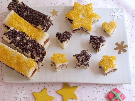 Receta de sándwiches de chocolate para Navidad