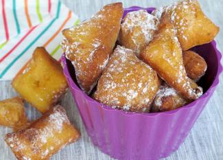 Receta infantil de buñuelos de carnaval