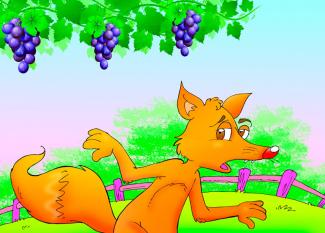 Fox and the grapes, el zorro y las uvas, fábula en inglés