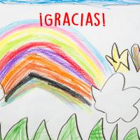 Sorteo dibujos de agradecimiento de los niños a los héroes del coronavirus