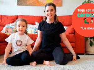 Postura de la mesa: yoga para niños