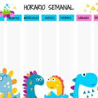 Horario semanal infantil para niños