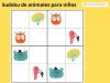 Sudoku de animales para niños