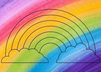Los más bonitos dibujos de arcoiris para imprimir y colorear