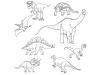 Dibujo infantil de dinosaurios para colorear