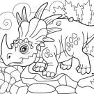 Dibujo de un triceratops para colorear