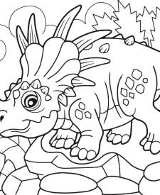 Dibujo de un triceratops para colorear