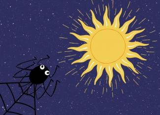 Por qué las arañas tejen su tela en forma de Sol. Leyenda americana para niños