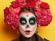 Maquillaje de Catrina para niñas en Halloween