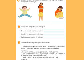 Signos de interrogación y exclamación. Ficha de Lengua para 3º de Primaria