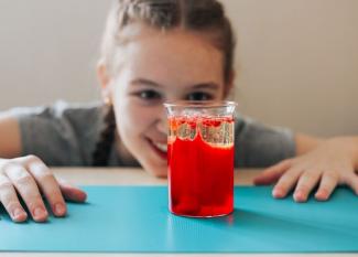 Lámpara de lava casera. Ciencia para niños