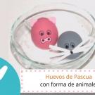 Huevos de Pascua decorados de animales. Manualidades infantiles