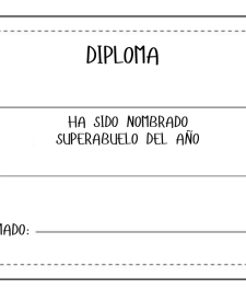 Diploma al mejor abuelo: dibujo para colorear y regalar