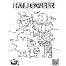 Dibujo de Halloween para colorear con los niños