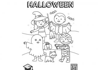 Dibujo de Halloween para colorear con los niños