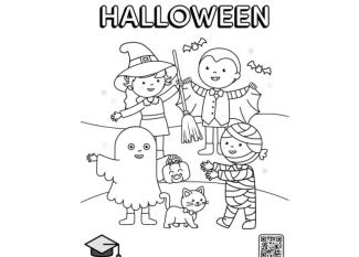 Dibujo de Halloween para colorear con los niños