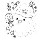 Dibujo de Halloween: unir los puntos
