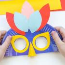 Manualidades: Máscara de Carnaval con un plato de plástico para disfraces infantiles