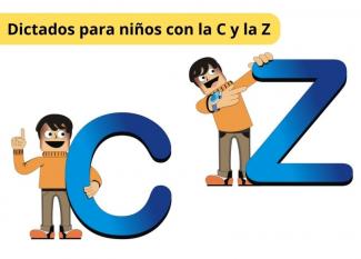 15 dictados para niños con las letras C y Z