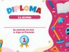 Diploma de graduación para niñas de Preescolar