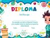 Diploma de graduación de Educación Primaria para niños