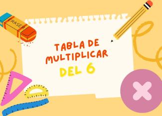 Juego para aprender la tabla de multiplicar del 6