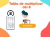 Tabla de multiplicar del 8 para niños: juego interactivo